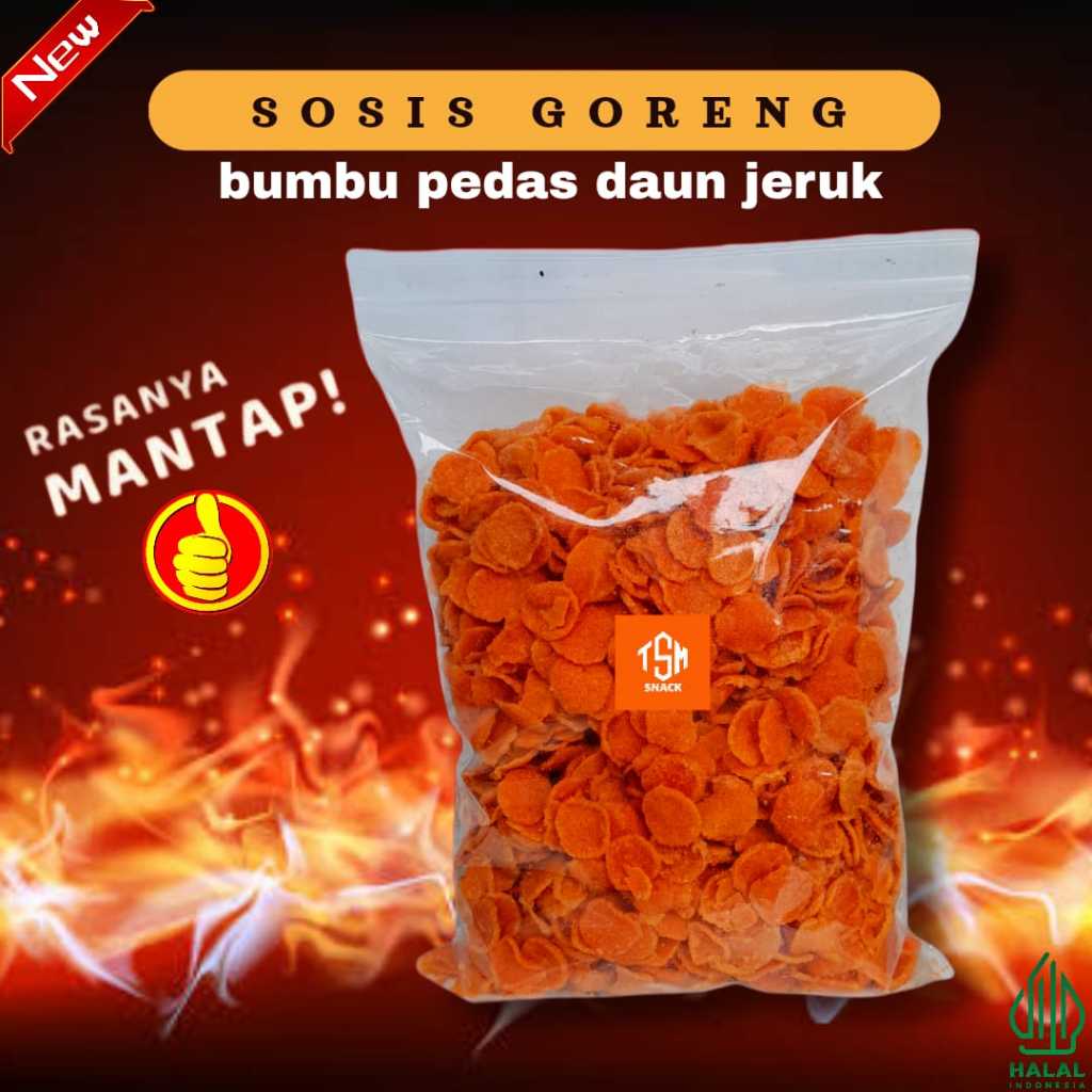 

Sosis Goreng 1 Kg - Sosreng Bumbu Special Gurih Daun Jeruk Kriuk