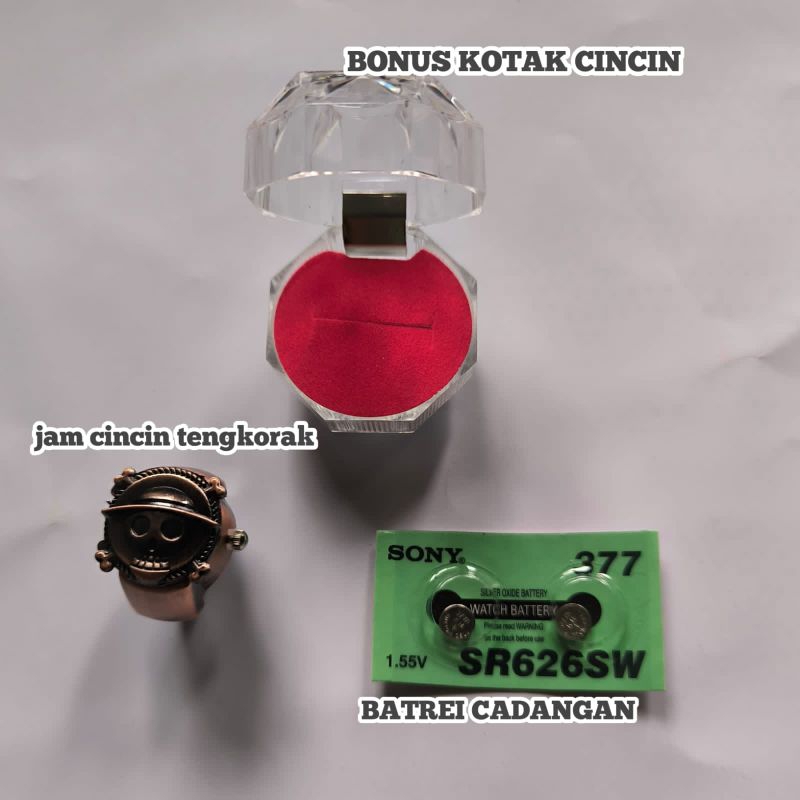 RB jam cincin pria dan wanita bentuk tengkorak