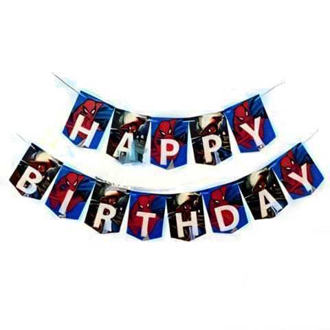Banner Happy Birthday Spiderman