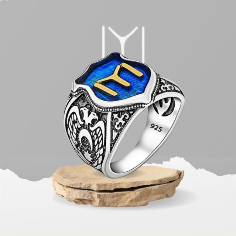 Cincin Perak Turki Model Iyi Kayi Ottoman Ertugrul Silver 925