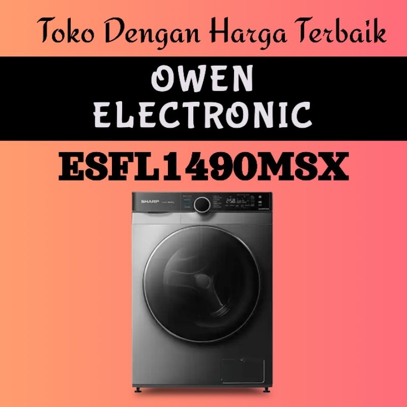 SHARP MESIN CUCI FRONT LOADING WASHER ESFL1490MSX 9 Kg
