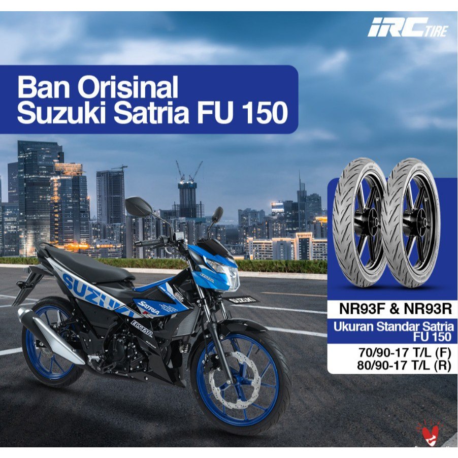 SNI Ban Motor IRC TUBELESS 70/90-17 GP5, NR92, NR93, ENVIRO, ECOTRAX Ring17 Bebek REVO, SUPRA, JUPIT