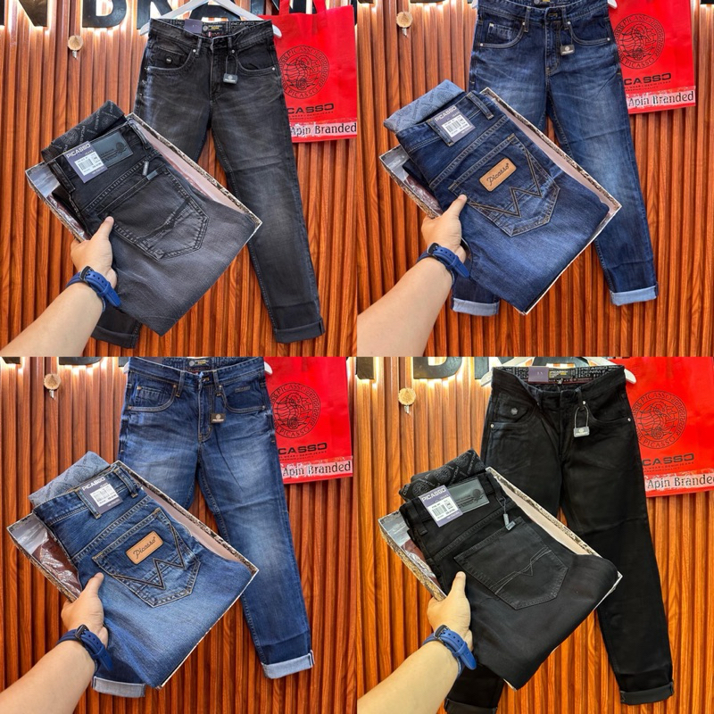 Celana jeans Reguler Pria non Karet / Celana Jeans pria non karet