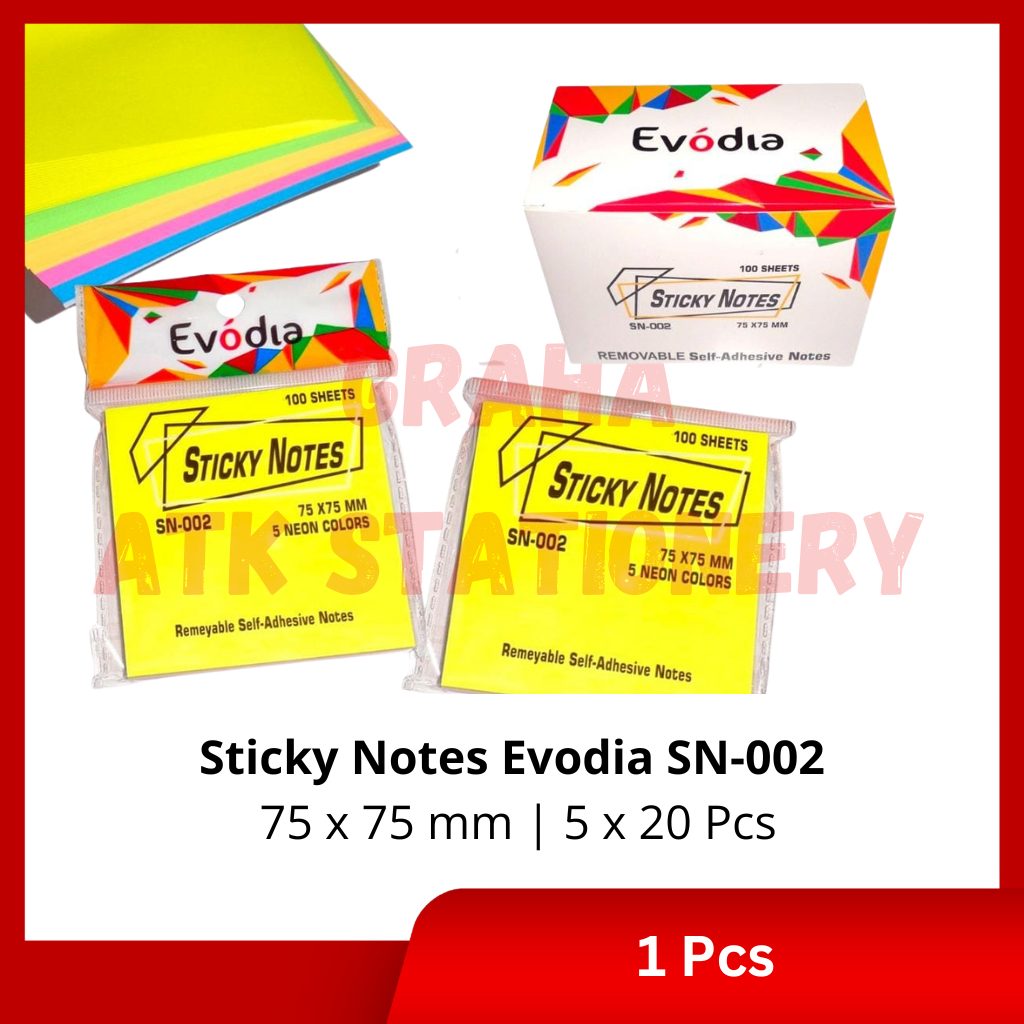 

[1 Pcs] Memo Sticky Note Evodia SN-002 / Kertas Memo Stick Note Evodia SN-002