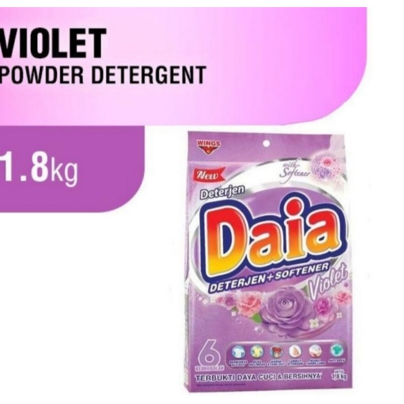 Daia Deterjen Bubuk Violet 1,5 kg / Deterjen Bubuk Daia 1,5 kg