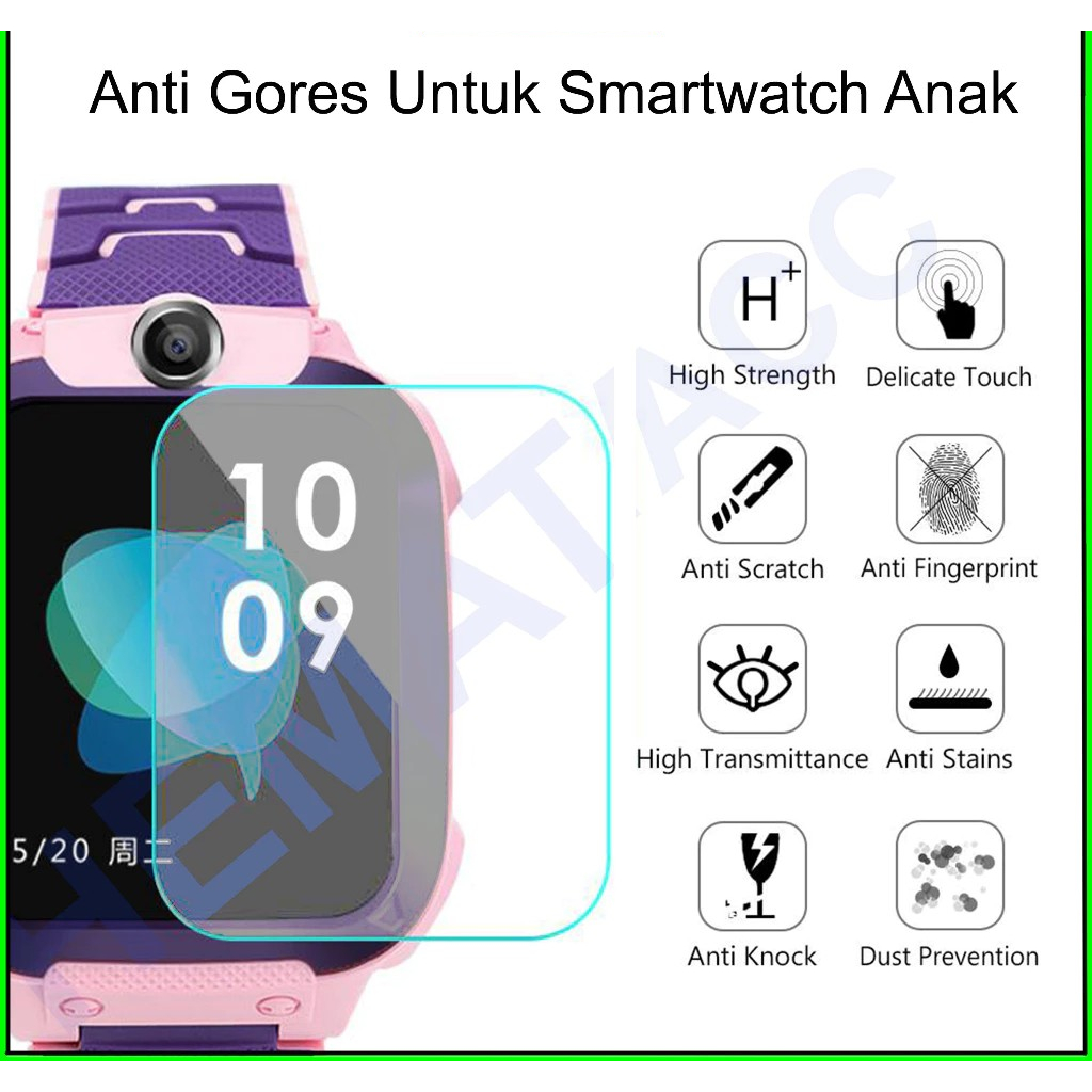 Antigores Smartwatch Kids Imoo Z6 Z5 Z3 Z2 Q12 W23 W33 Evercoss J1 B5 2D Hydrogel Screen Protector A