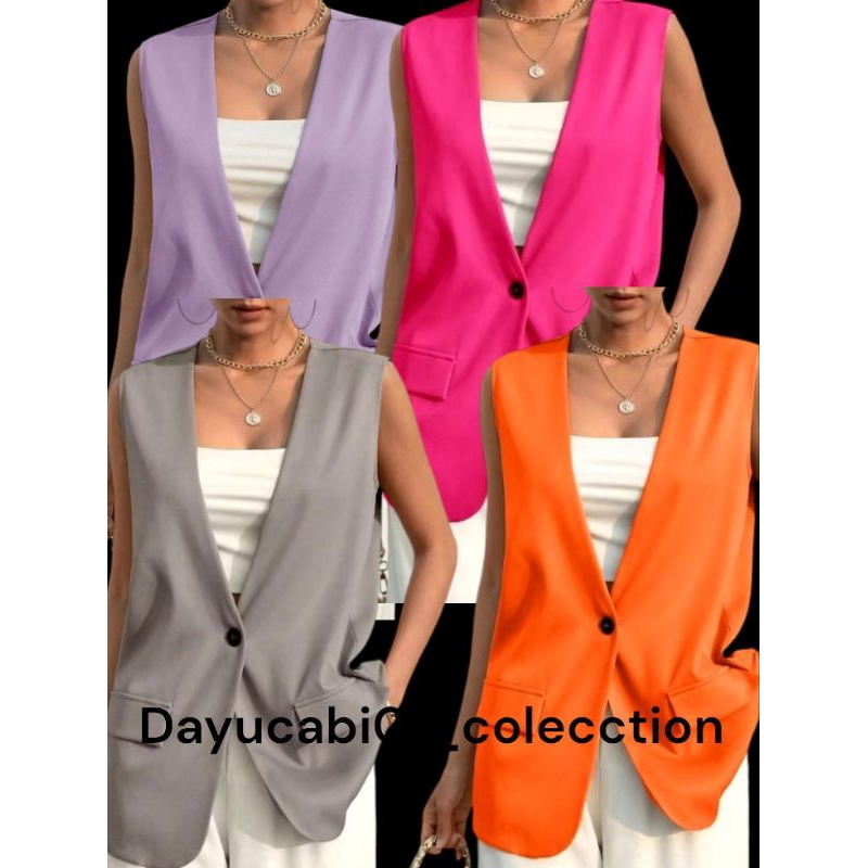 Blazer vest rompi wanita stylis