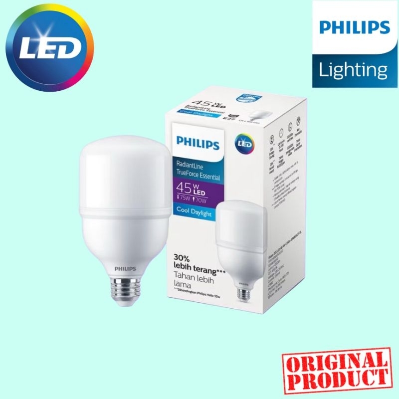 Lampu Philips LED 45 Watt Radiantline LEDblulb putih Hemat listrik