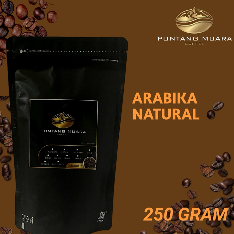 

BEST SELLER!! Kopi hitam arabika gunung puntang natural proses 250g