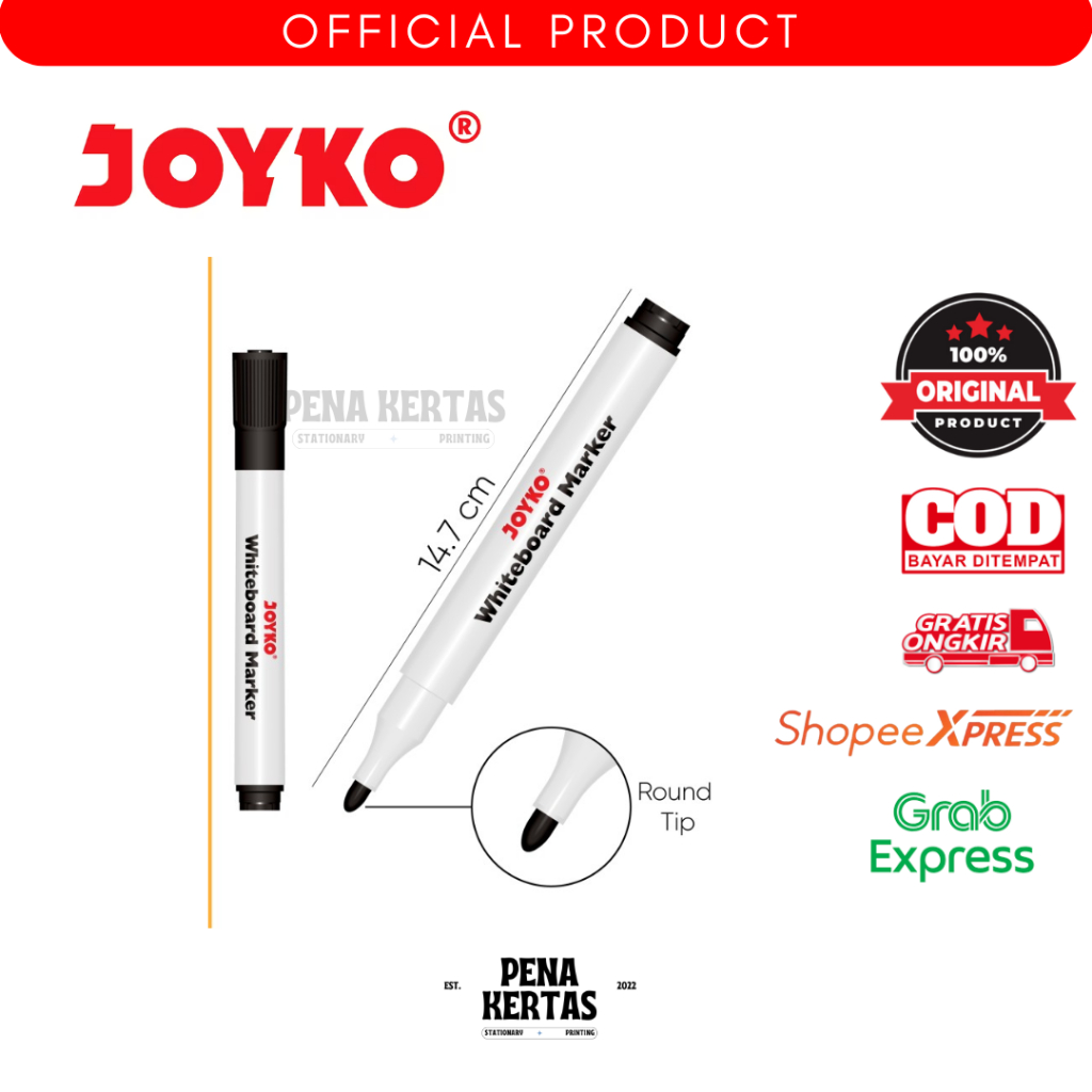 

Joyko Permanent Marker / Spidol Permanent joyko WM 28~29 - Penakertas