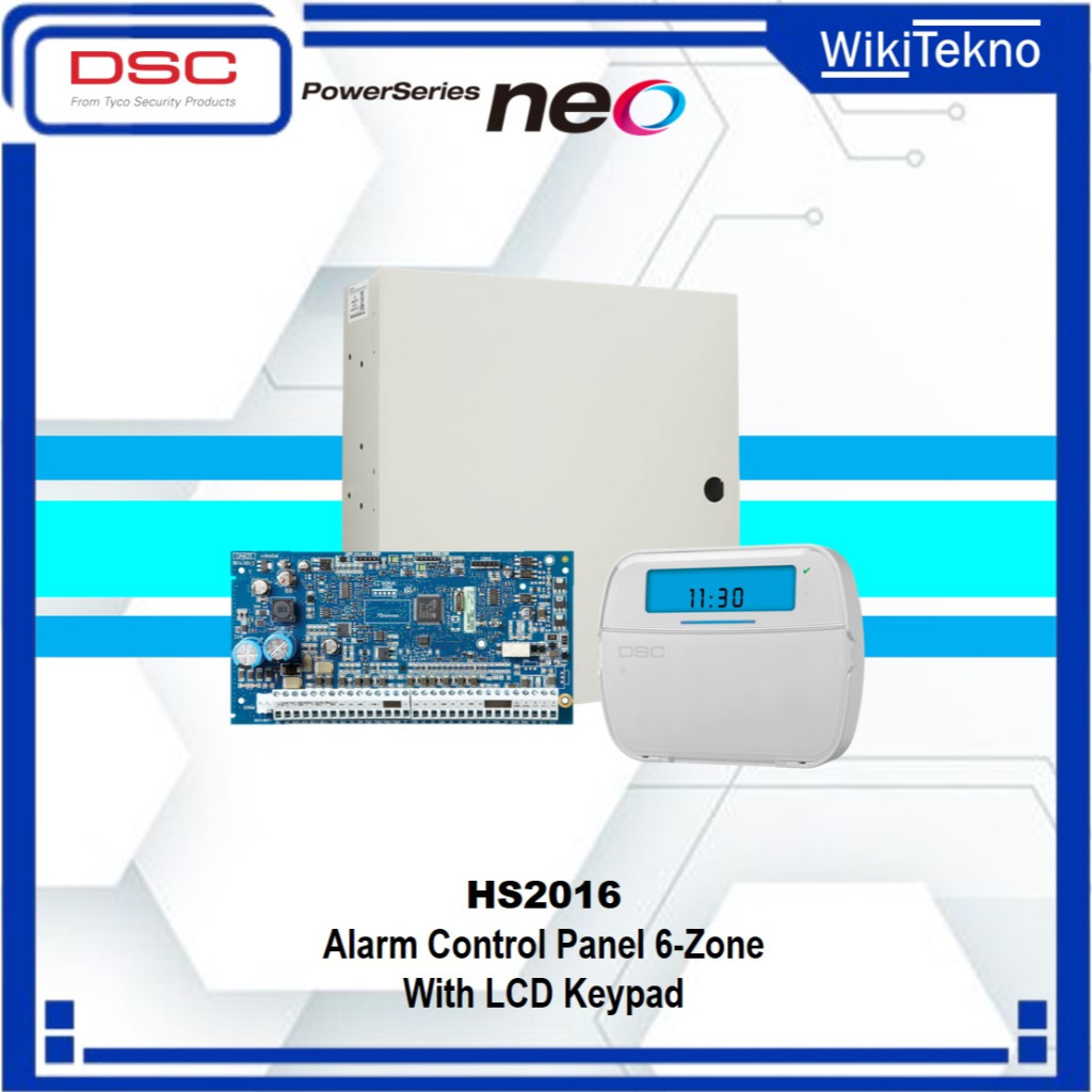 Panel Alarm 6 Zone DSC HS2016 with LCD Keypad