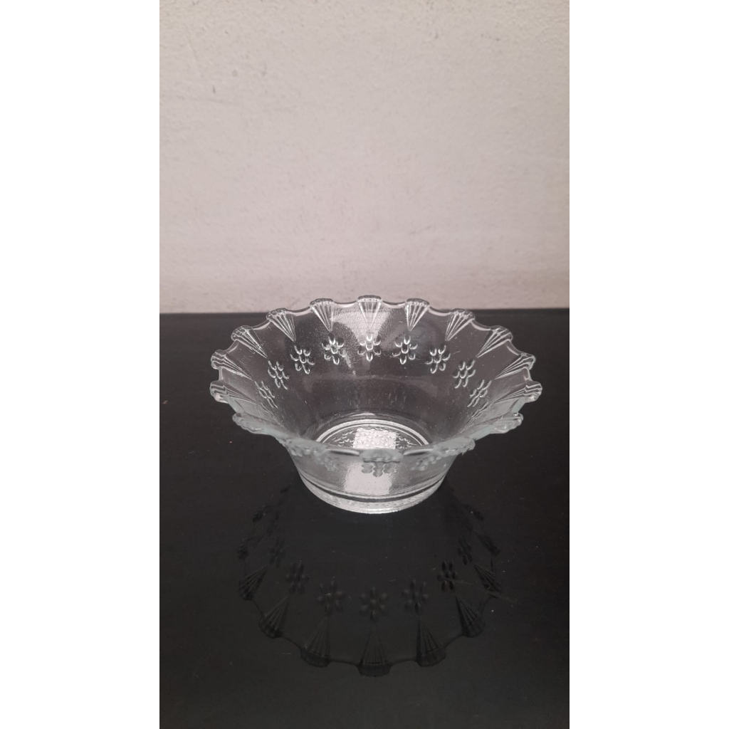 MANGKOK SOUVENIR KACA MOTIF BUNGA SK3.75