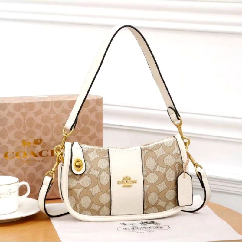 TAS WANITA SLINGBAGS COACH SWINGER 2TALI MINI ACC GOLD NICKEL NEW FASHION IMPORT