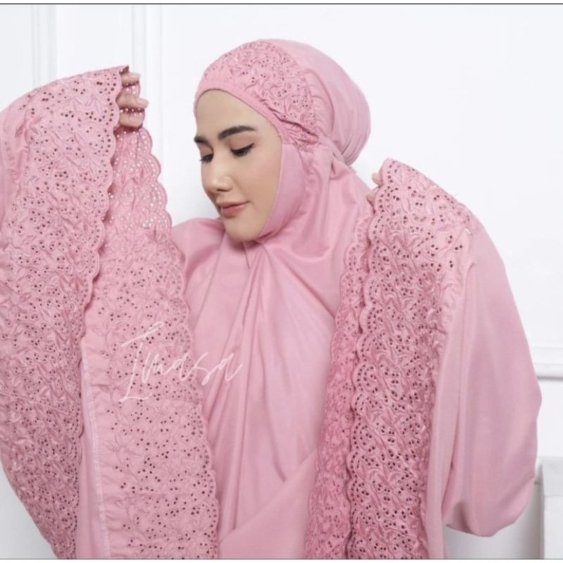 Mukena Katun Khadijah/Khadijah Premium/Mukena Murah/ Mukena  Dagu