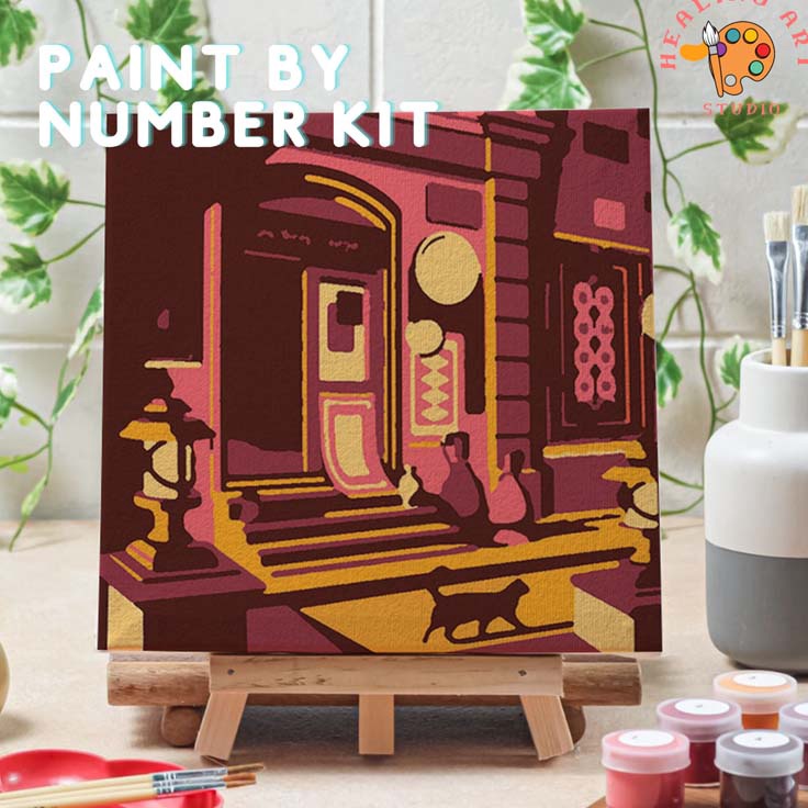 

Sekarang Irit Paint by number lukisan bangunan city ver 1 canvas 2x2 cm painting kit set melukis