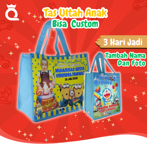 

BISA CUSTOM NAMA Tas Souvenir Goodie Bag Bingkisan Snack Ulang Tahun Ultah Anak Laki Laki Perempuan Unik Lucu Lanskap LC1