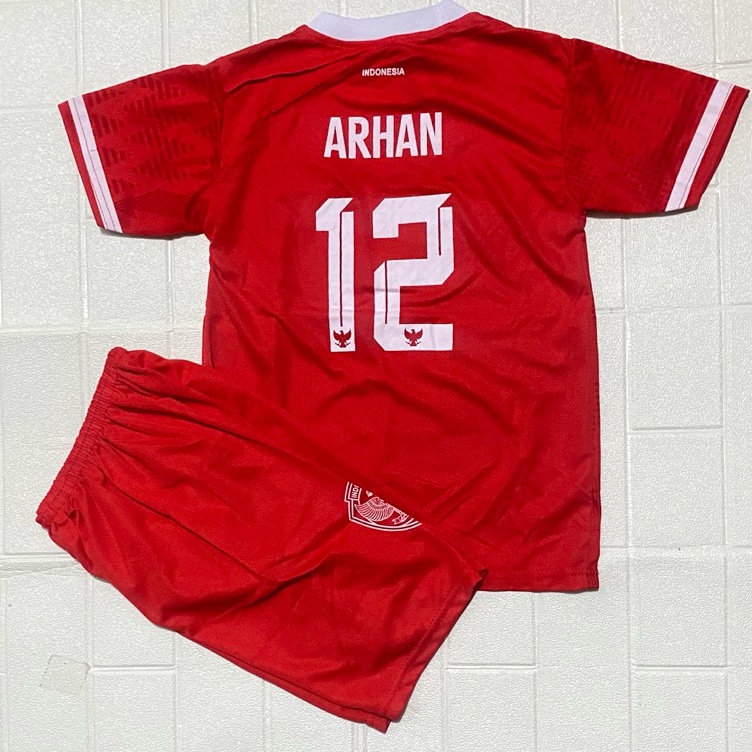 Pasti Heboh  Setelan bola ARHAN Timnas INDONESIA 224 untuk anak usia 212 tahun Baju Bola ARHAN