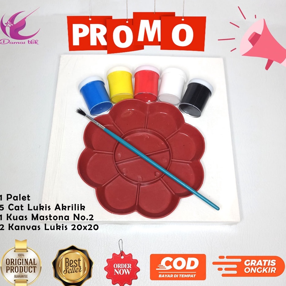 

Diskon sd 5 Paket Kanvas Lukis K2 2 Buah kanvas lukis 2x2 5 Cat Free 1 Palet 1 Kuas Mastona No2