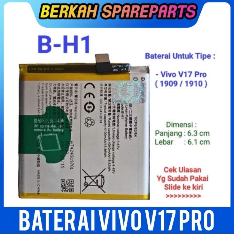 BATTERY BATERAI BATRAI BATRE VIVO V17 PRO BH1 ORIGINAL