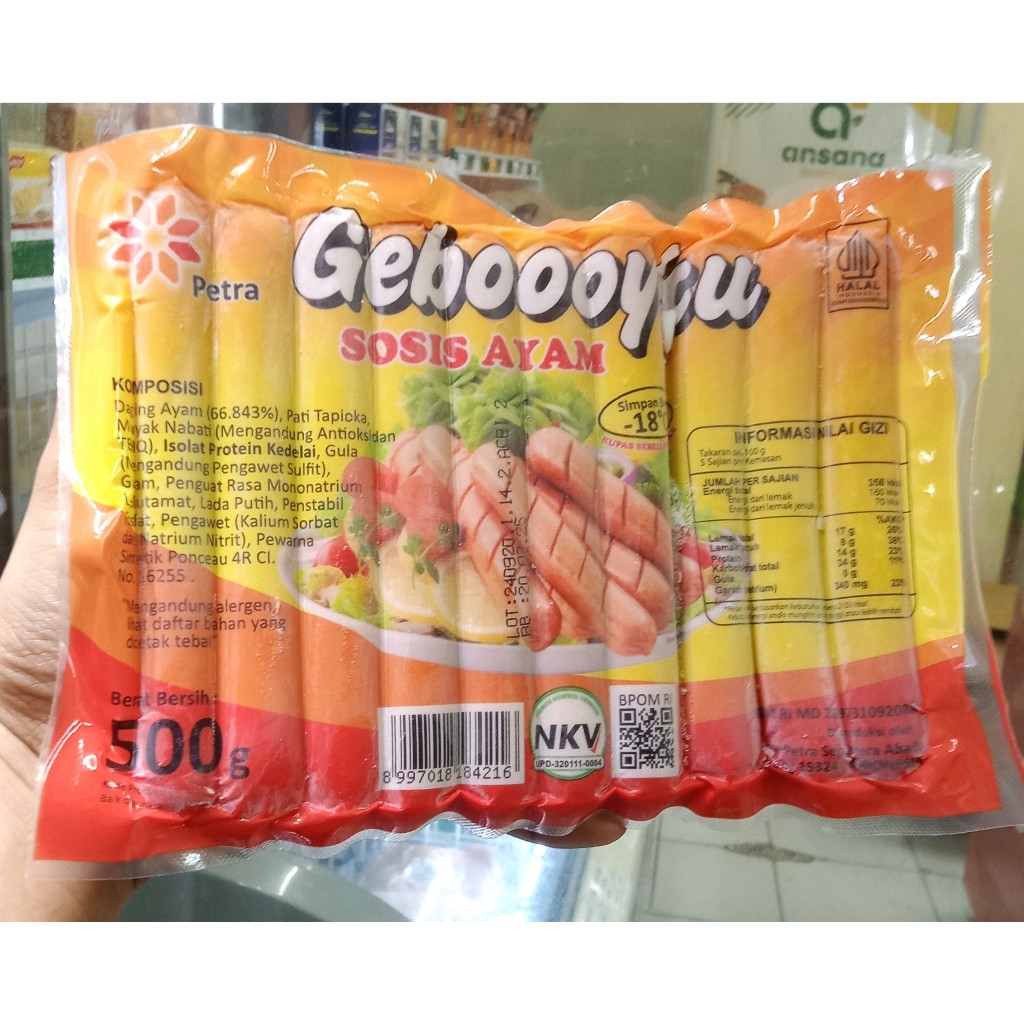 

Geboooyku Geboyku Sosis Ayam Merah/Coklat 500gr