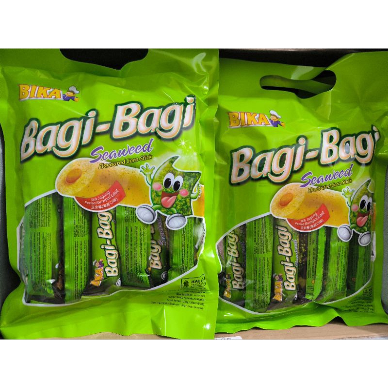 

BIKA BAGI BAGI SWAWEED FLAVOURED CORN STICK ISI 10 PCS