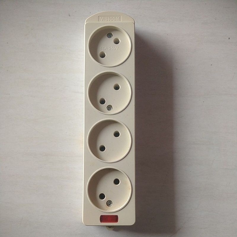 Stop kontak Gepeng 4 Lobang Visicom