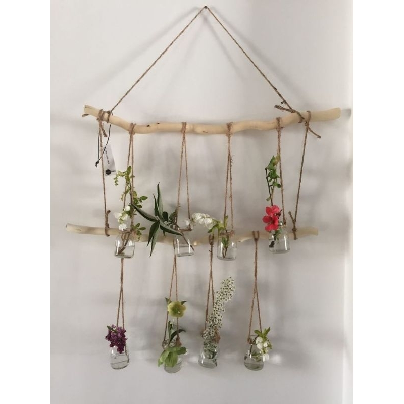 VAS BUNGA GANTUNG BOTOL KACA 1 PAKET (ISI 8 BOTOL)// DEKORASI RUANGAN//PAJANGAN DINDING//HIASAN DIND