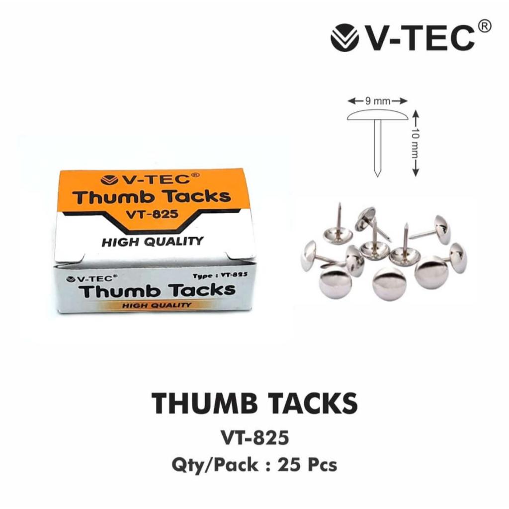 

(PACK 10) PAKU PAYUNG V-TEC VT-825 / PINES THUMB TACKS / MITRA ABADI KATALOG JOGJA