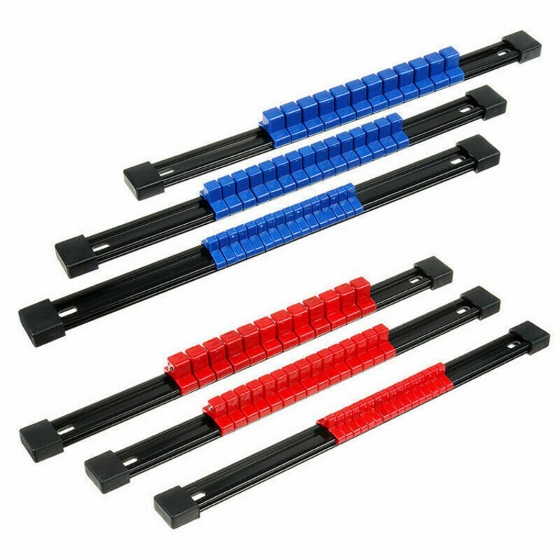 6Pcs Tempat Socket Mata Kunci Sok Sock Holder Tools Socket Rail Socket Holder Premium High Grade