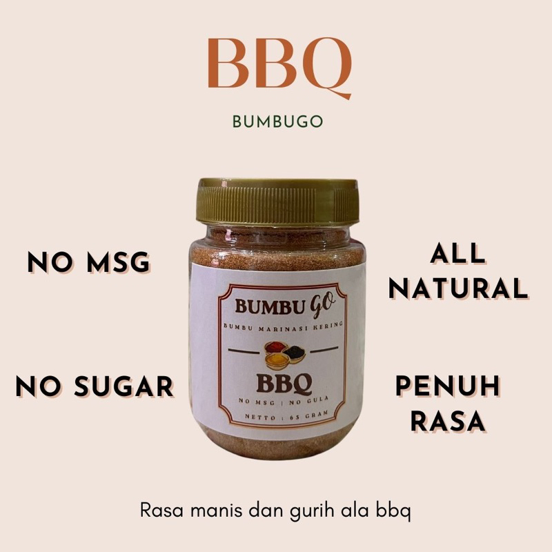 

Bumbu Marinasi Kering Serbaguna Alami Tanpa MSG dan Gula Bumbu Dada Ayam [BBQ 100GR]