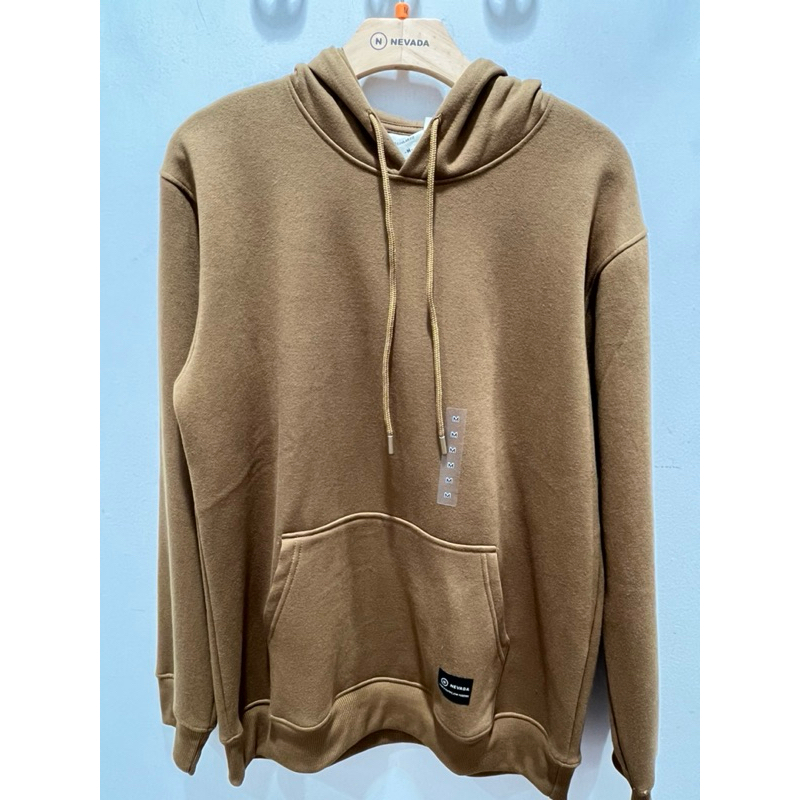 Nevada Fleece Label Sweater Hoodie Pria (ori brand matahari)