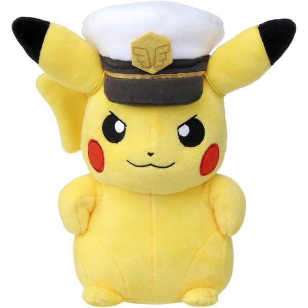 ORIGINAL Import Pokemon Soft Plushy Captain Pikachu - Boneka Pikachu