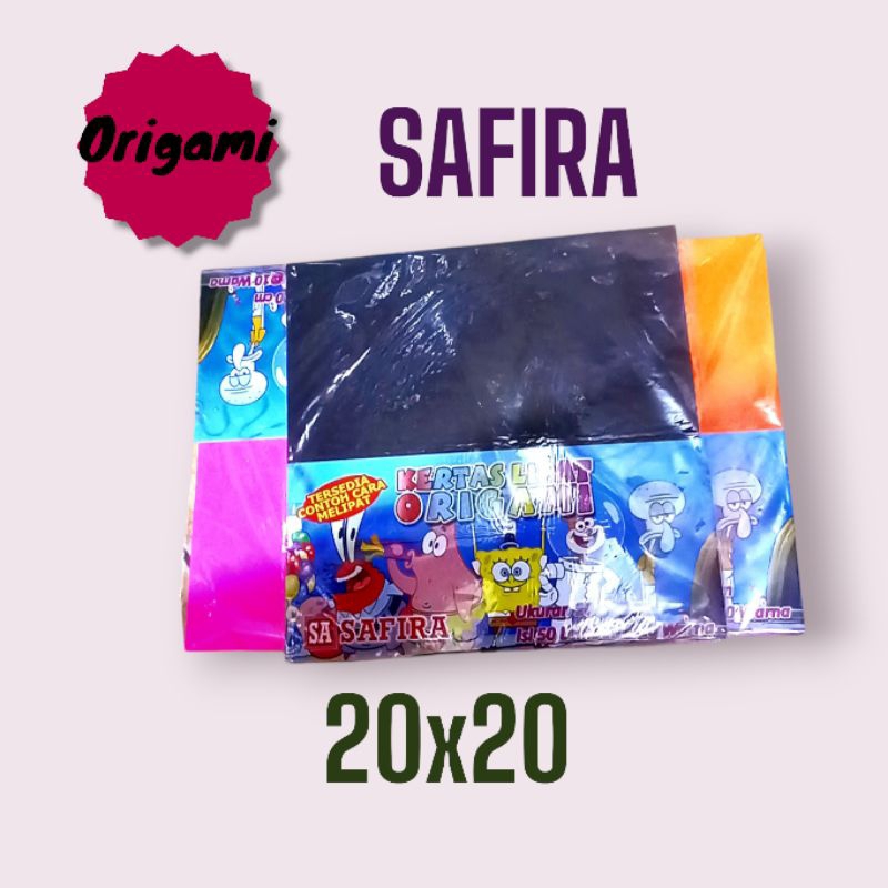 

ORIGAMI KERTAS MELIPAT (SAFIRA)20X20/50LMBAR