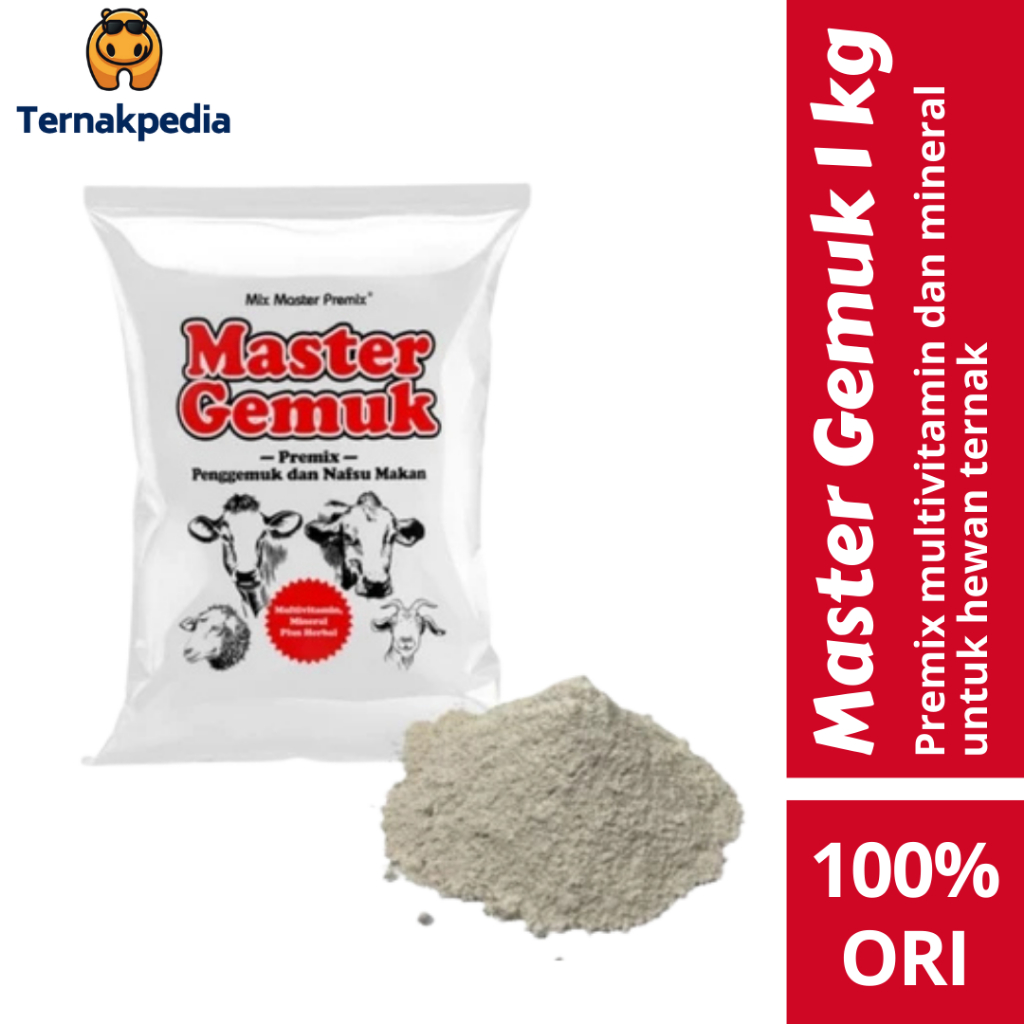 Master Gemuk 1 kg - Premix Kambing - Premix Sapi - Premix Domba - Premix Ternak 1 kg - Suplemen Sapi