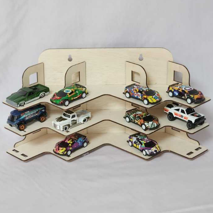 RAK HOTWHEELS DIECAST KAYU UNIK