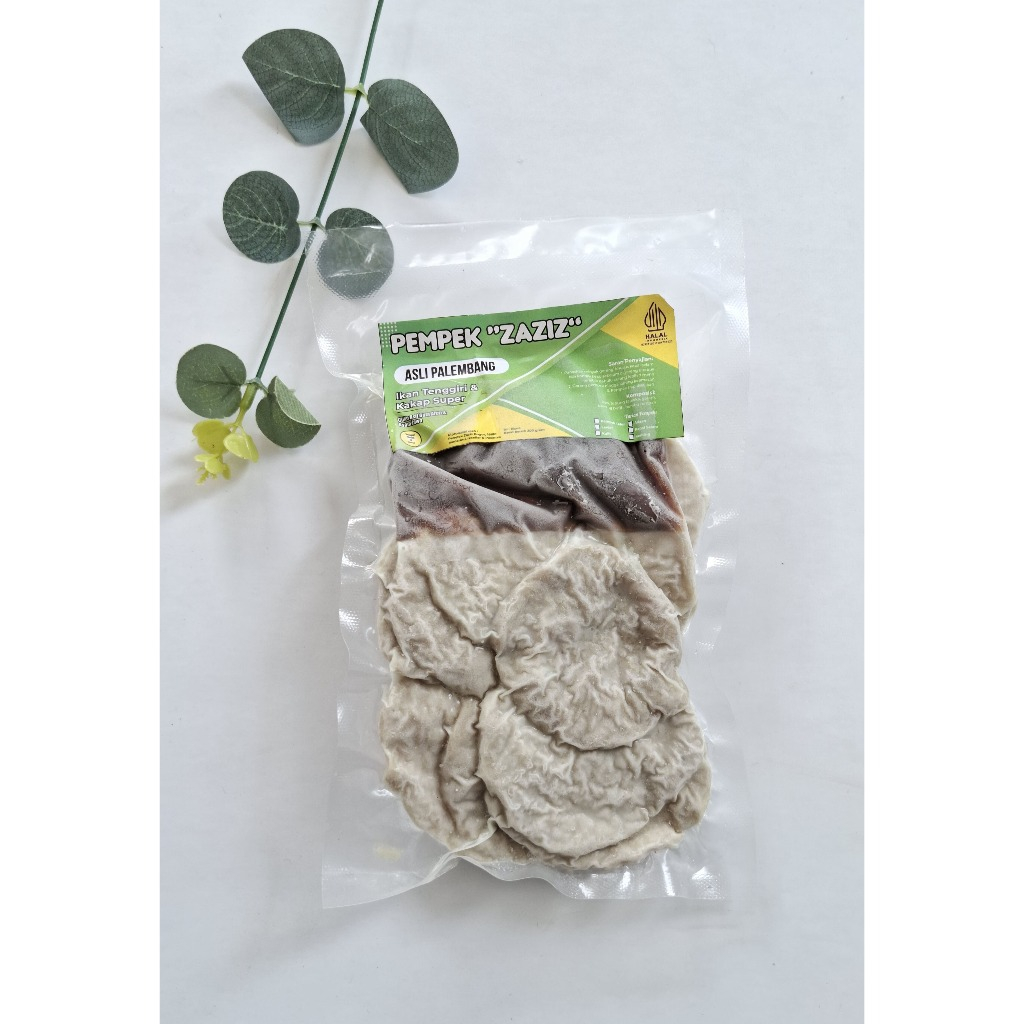 

PEMPEK ZAZIZ - Pempek Kulit 10 Pcs + Cuko, 100% Ikan Tenggiri & Kakap Super Asli Palembang