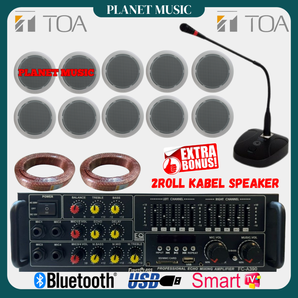Paket Speaker Indoor Ceiling TOA ( 10 Speaker )