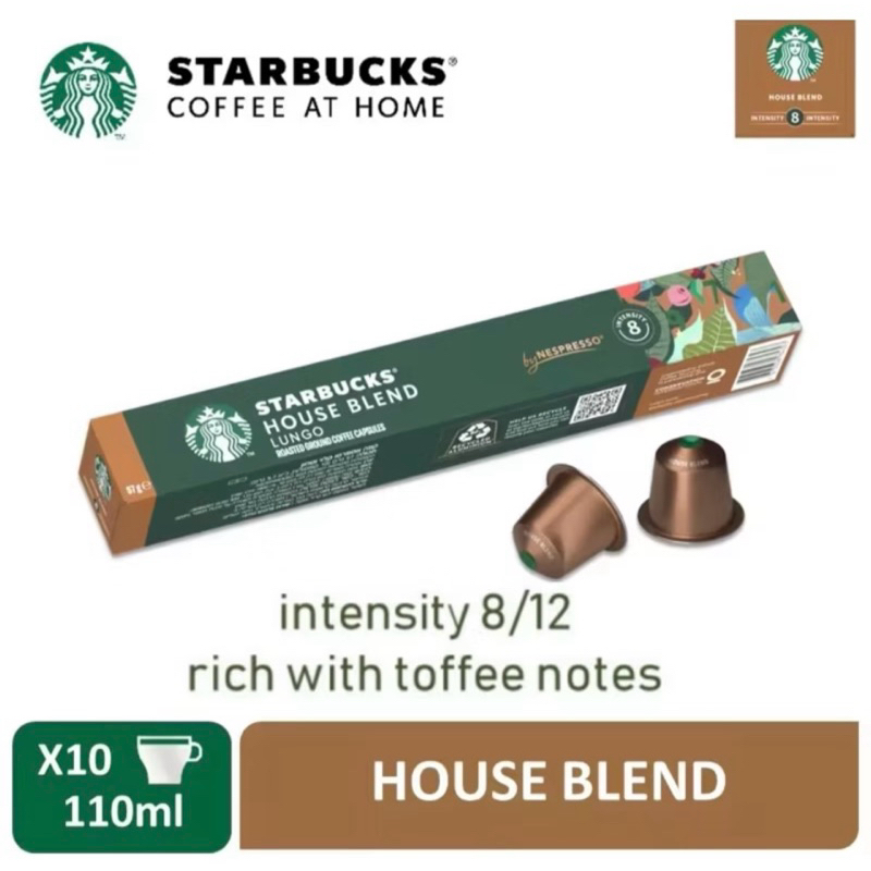 

starbucks capsules kapsul nespresso house blend 10kapsul original Switzerland import