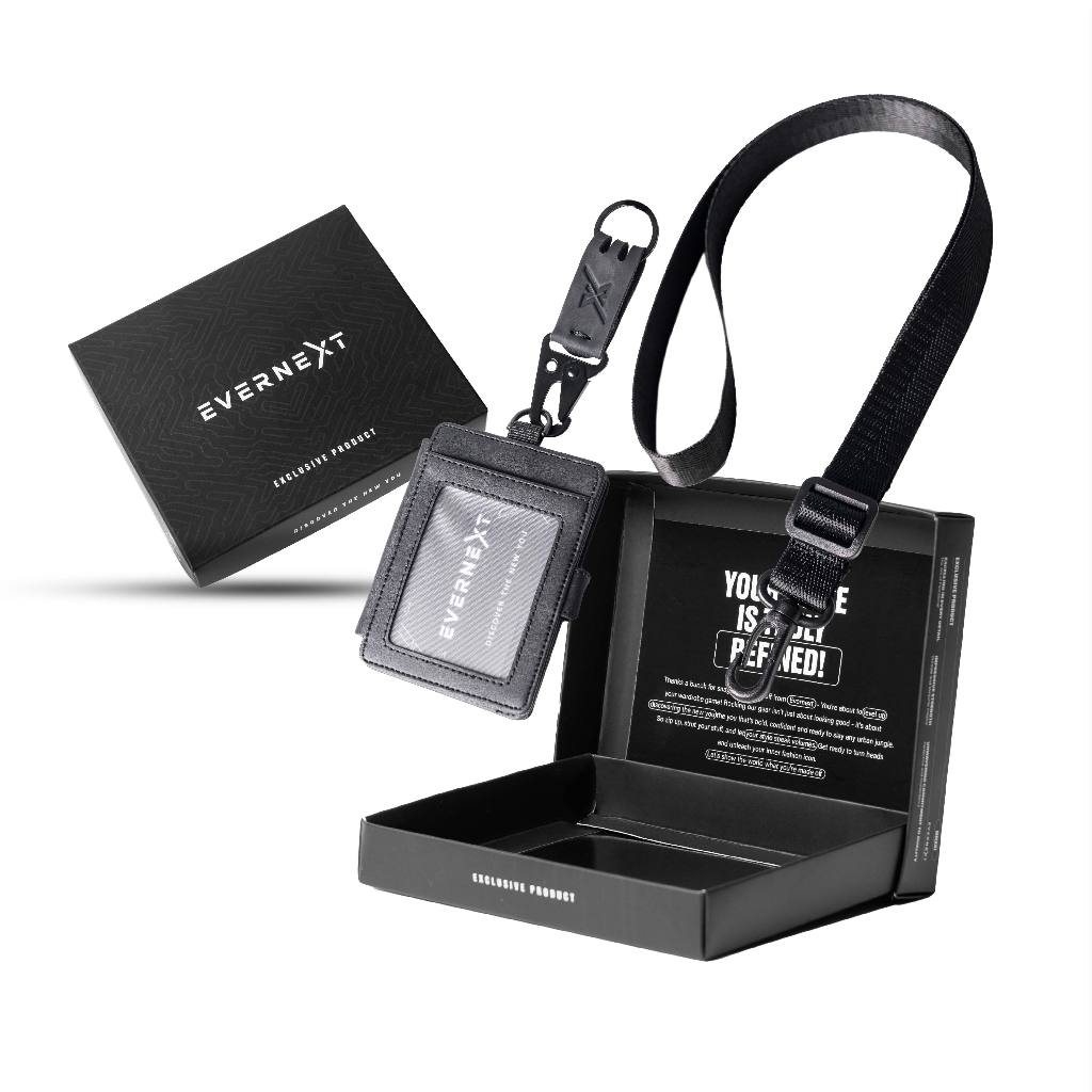 

EVERNEXT APPAREL - LANYARD KARTU ID PRIA CARD HOLDER KULIT PRIA SMASH LANYARD GANTUNG KANTORAN