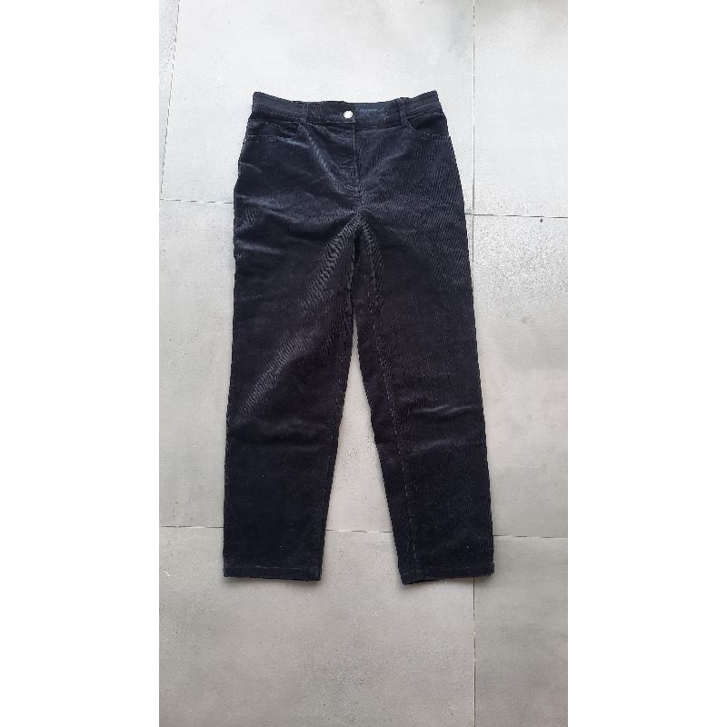 celana corduroy hitam