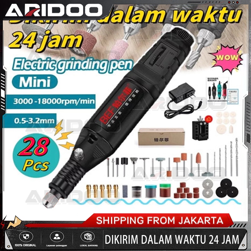 COD-Bor Mini 12V DC 25000 RPM Mini Drill Electric Engraver Grinder Gerinda Electrik Listrik / Alat U