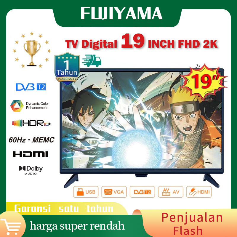 TV Digital 19 inch - TV LED FHD 2K - Layar S - HDR10 - Dolby AUDIO - VGA/HDMI/USB - TV Murah