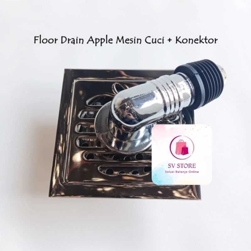 Floor Drain 3Inch STAINLESS + Konektor Pembuangan Mesin Cuci - Konektor aja