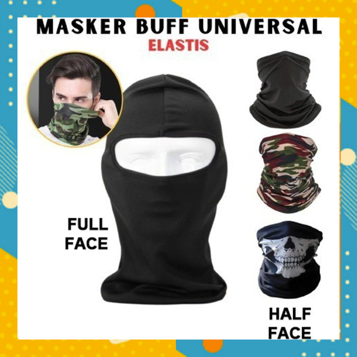 Masker BUFF Buf Baf Motor Masker Mulut Bandana Penutup Hidung Mulut Kepala Leher Multifungsi AP1522B