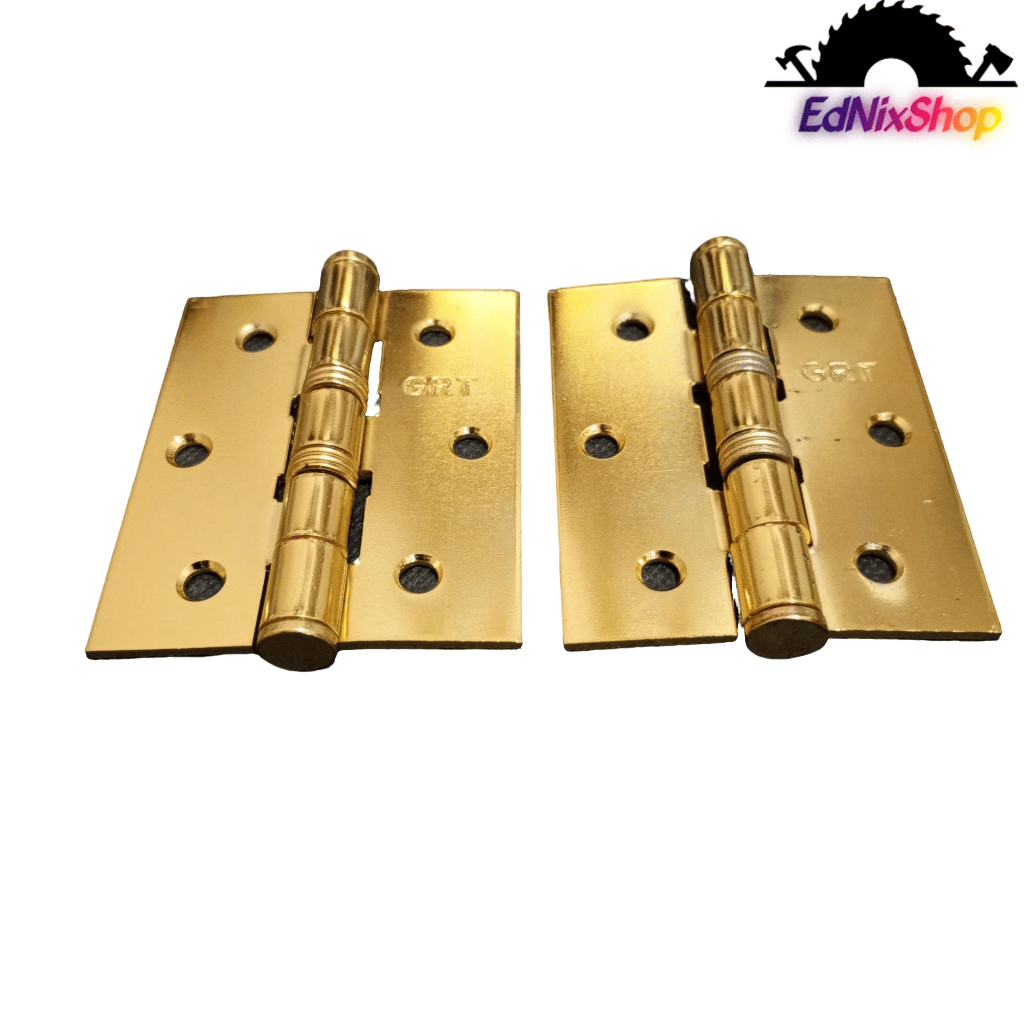 Sepasang Engsel Pintu Engsel Jendela Kuning Tebal 3 Inch, 4 Inch, 5 Inch