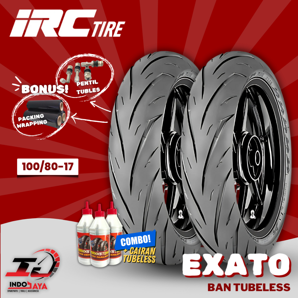 [READY COD] BAN LUAR TUBELESS IRC EXATO NR88 (100/80-17) BAN MOTOR BEBEK SPORT JUPITER / SATRIA / CB