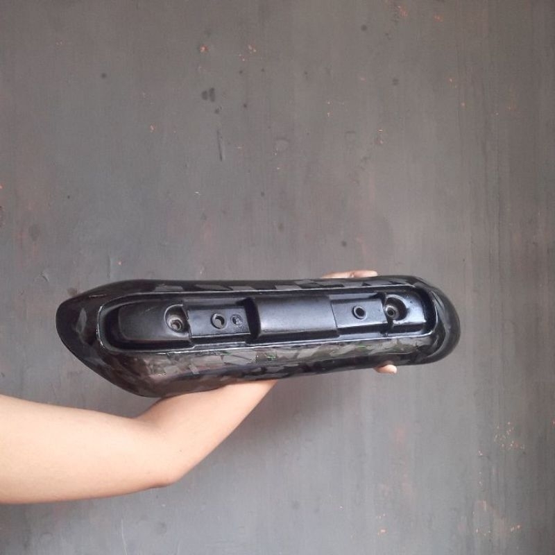 NC | TAMENG KNALPOT MIO SPORTY SMILE CARBON FORGED KEVLAR HIJAU BAHAN ORIGINAL