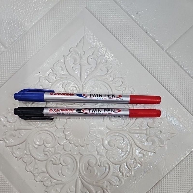 

TWIN PEN SNOWMAN MERAH HITAM, BIRU MERAH