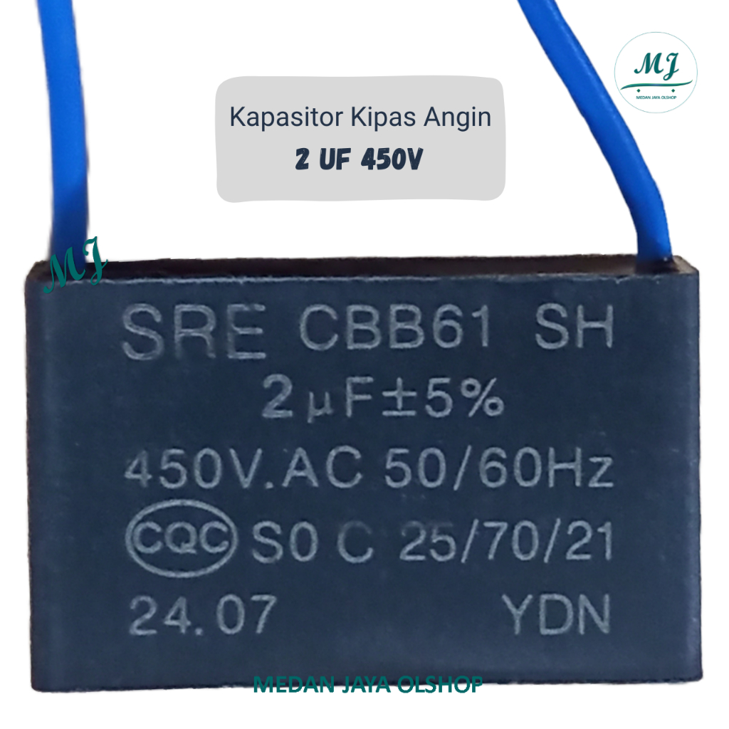 Kapasitor Kipas Angin 2 Uf Untuk Kipas Maspion Panasonic Miyako KDK Cosmos Sekai Advance Original