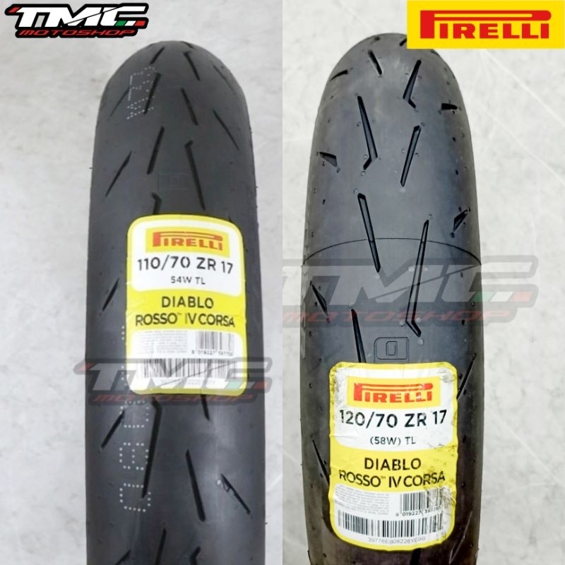 Ban Pirelli Rosso 4 Corsa 110/70-17 120/70-17 Ninja150 Ninja RR R